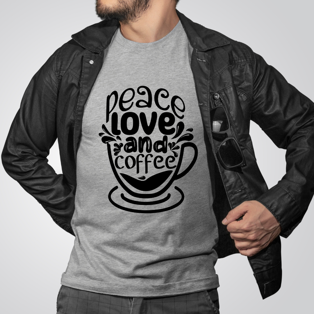 Peace Love & Coffee Oversized T-Shirt