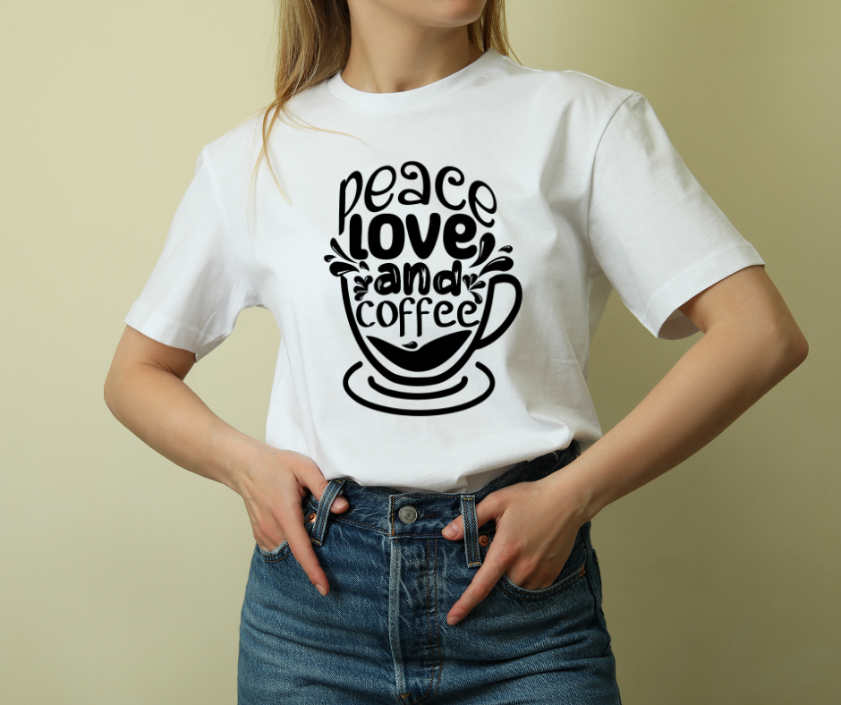 Peace Love & Coffee Oversized T-Shirt